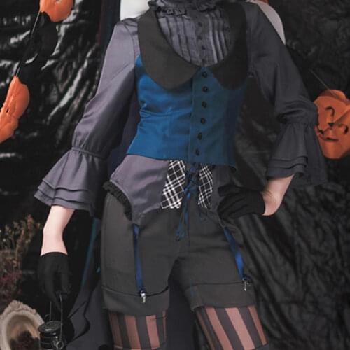 New Anime Black Butler Cosplay Costume Ciel Phantomhive Cosplay Halloween Party Costumes Male/female Unisex Clothes Set With Hat