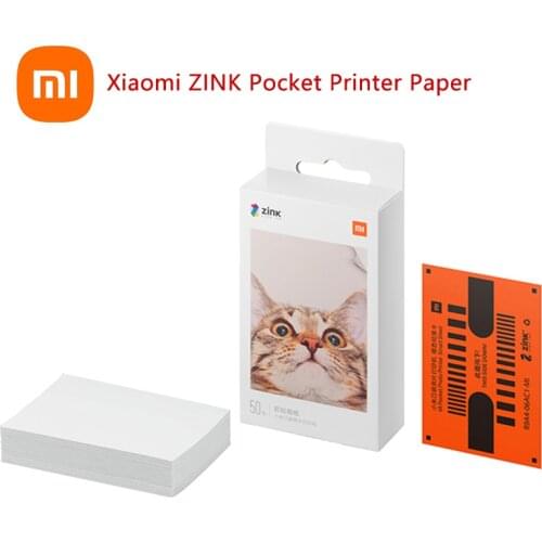 Original Xiaomi ZINK Pocket Printer Paper Self-adhesive Photo Print 20/50/100 Sheets For Xiaomi 3-inch Mini Pocket Photo Printer