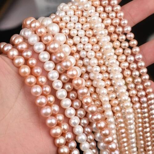DIY custom pearl necklaces big size 60cm 50cm pearl 9-10mm Round natural Freshwater Pearl Stand for Necklace Jewelry 16“ 32“ 40