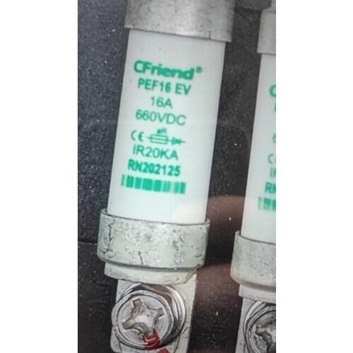 Fuses: PEF16EV 16A 660VDC aR / PEF25EV PEF32EV / PEF50EV 50A 660VDC / PEF32-TE EV 32A 660VDC aR