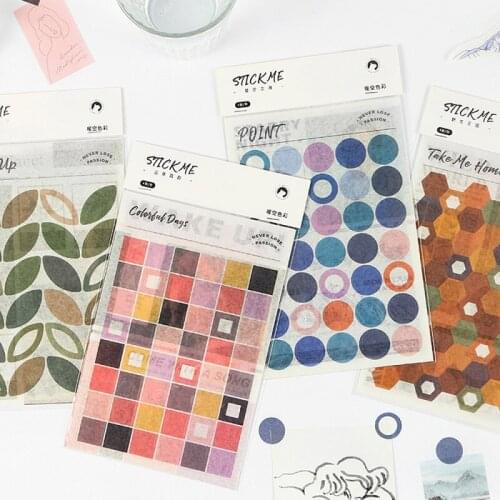 4sheet Self Adhesive Sealing Stickers Label Scrapbooking Diary Decoration DIY Office School Supplies