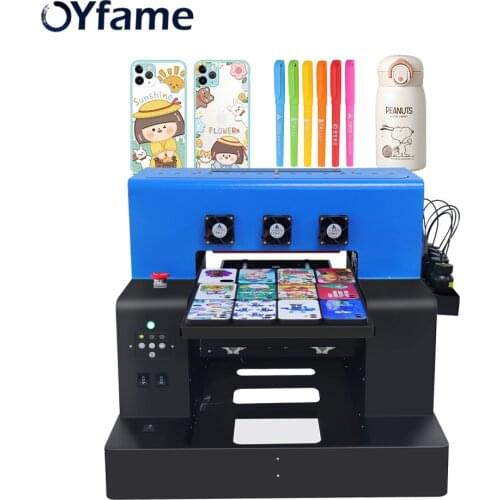 OYfame 2021 Automatic A3 UV Flatbed Printer Phone Case uv printer A3 for phone case mug bottle acrylic UV printing machine A3