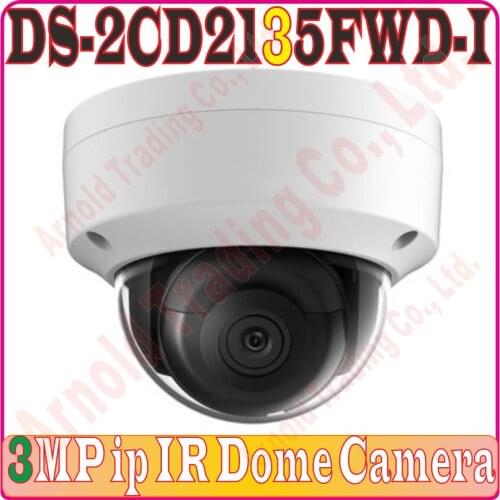 English-Version DS-2CD2135FWD-I 3.0MP ip IR Ultra-Low Light Network Dome Camera 120dB Wide Dynamic Range Not Support Alarm/Audio