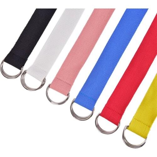 1pcs Punk Canvas Belt Unisex Double Ring D-Type Buckle Jeans Decorative Belt Street Casual Wild Long Student Waistband