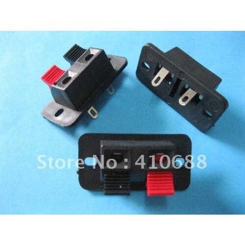 1000 Pcs Per Lot Red and Black 2pin 38x19mm WP Push Type Speaker Terminal Board Connector Hot Sale High Quality