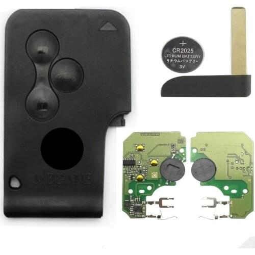 3 Button Smart Remote car Key 433Mhz ID46 PCF7947 Chip For Renault Megane 2 ⅡScenic Card II With Small Key