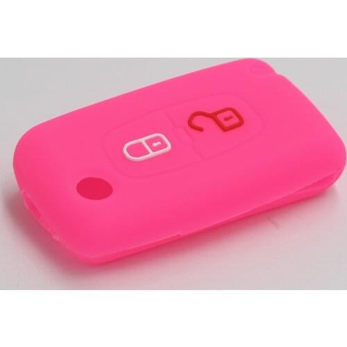 3pc Key Case For Peugeot 5008 207 208 3008 307 308 Rifter Silicone Key Holder Keychain For Citroen C2 C5 X7 Berlingo C3 C4