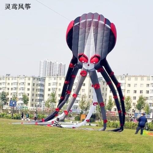 3D capricorn software giant squid wind aliens Inflatable kite octopus large kites flying toys windsock huge soft kite nylon bar
