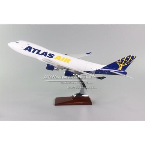 47cm New Product Atlas Aviation ATLAS Boeing B747-400 N446MC Simulation Aircraft Model for Plane Model Collector
