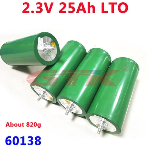 LTO 60138 2.4v 25Ah 50C 1250A for 12v Lithium Titanate 2.3v Battery Cell power 14.4v EV golf cart Long Life Cycle