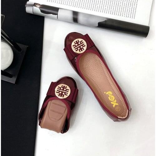Ballet Flats Shoes Woman 2021 Women Soft PU Leather Slip On Shoes Women Ballet Flats Loafers Woman Ballet Flats Shoes