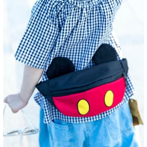 Childrens chest bag messenger shoulder bag boys and girls cartoon cute Kids crossbody Mickey waist bag fashion shoulder ba