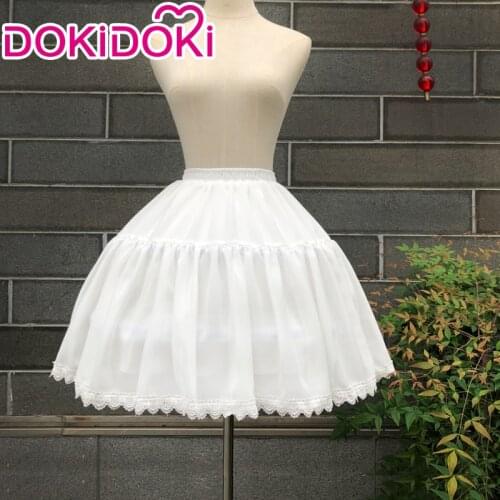 DokiDoki Cosplay Costume Underskirt Petticoats Bustle Skirt Dress Petticoats Length 47cm Waist 66~68cm