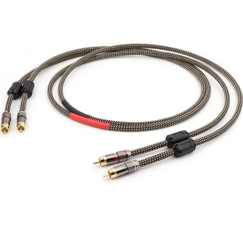 Hifi audio 5N OCC Audio RCA cable High End RCA male to RCA male Audio Cable audiophile 2RCA to 2RCA cable cord