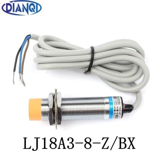 DIANQI Inductive Proximity Sensor,LJ18A3-8-Z/BX,NPN,3-wire NO,diameter 18mm,Proximity Switch