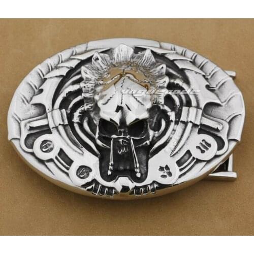 Huge & Heavy 316L Stainless Steel Handmade AVP Predator Mens Belt Buckle 10A01