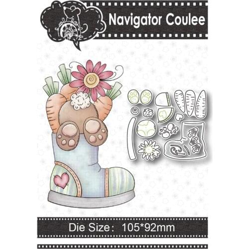 Boots rabbit metal cutting mold died of novice scrapbook cutting decorative stamps and mold craft supplies 2021 new