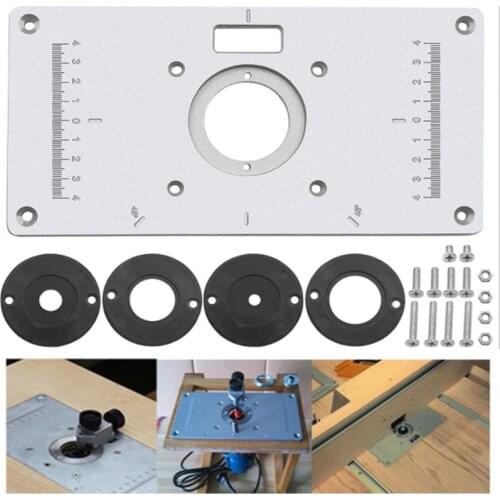 Multifunctional Aluminium Router Table Insert Plate Woodworking Benches Wood Router Trimmer Models Engraving Machine