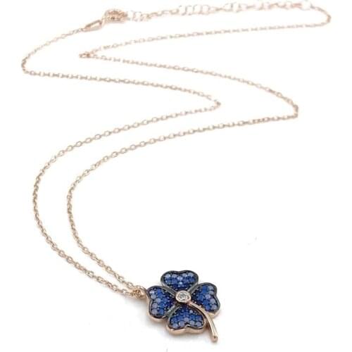 Murano Top Quality Clover Silver Necklace