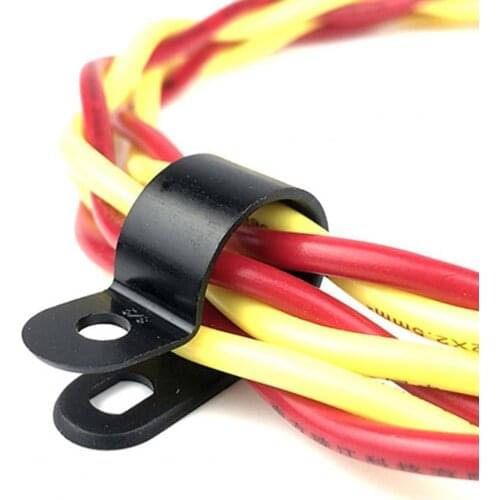 Accessories 200Pcs Convenient Widely Used P Clip Set Nylon Cable Clip R Type for Cable Management