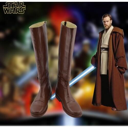 Obi- Wan Kenobi The Last Jedi Anakin Skywalker shoes cosplay adults men and women boots shoes Halloween Fashion Long shoes
