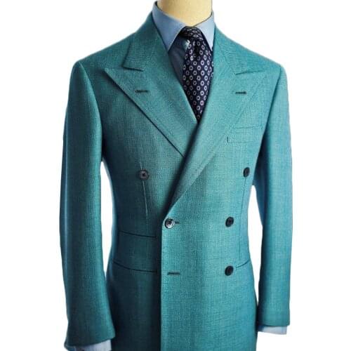 Solid Green Mens Suits Jacket Style Custom Skinny Formal Singal Breasted Smart Casual Party Evening Wear