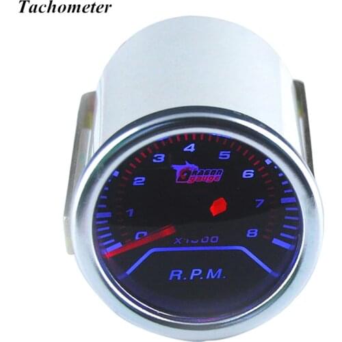 EE support 2" 52mm Automobile Clock White Shell Smoke Tint Len Indicator Tacho Gauge Kit Tachometer