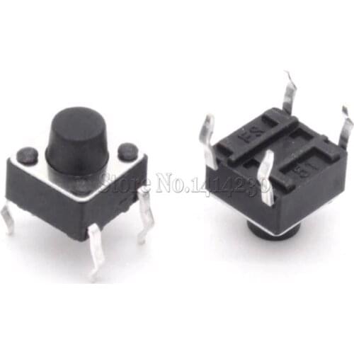 20Pcs Tactile Push Button Switch Momentary Tact 6x6x6mm 6*6*6mm 6 X 6 X 6mm DIP Through-Hole 4pin