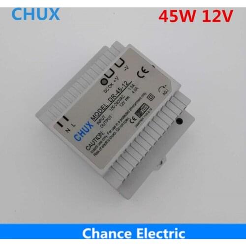 CHUX 45w LED Din Rail Switching Power Supply Transformer 110V 220V AC to DC Free Shipping Industrial SMPS