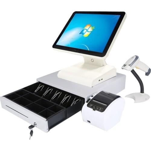 All In One Epos Pos Terminal System 15 Inch TFT Touch Screen Pos Machine PC For Supermarkets Retail cashier