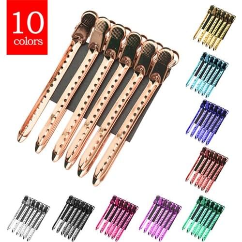 10 Style Hair Care Clips Stainless Steel Hairdressing Sectioning Clips Clamps For Hairdressing Barber Hair Cut Use Styling Tools