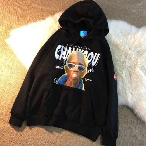 2021 New Korean Long Sleeved Pullovers Hoodies Women Sweatshirt Oversized Hoodie Harajuku Clothes Printing Man Coat Women Gothic