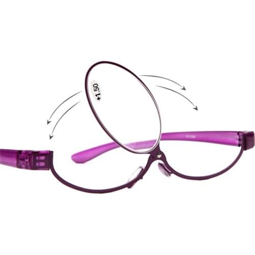 Hot Sale Read Eyeglasses for Woman Red Stainless Steel Oval Reading glasses Purple Fashion RevolveVintage Magnifier Blue Brand