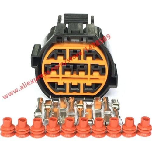 10 Sets HP066-10021 10 pin Automotive Headlight Assembly Wiring Plug For HYUNDAI Verna KIA K1 K2 K3 K4