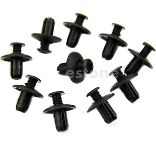 N84F 10pcs 8mm Car Hole Dia Plastic Rivets Fastener Bumper Push Pin Clips