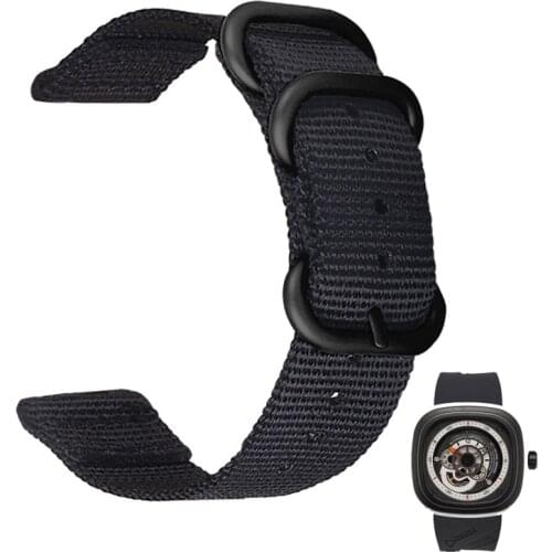 28mm Canvas Men Watchbands for Seven on Friday Strap Nylon Watch Accessories Sport Breathable Wrist band Bracelet Belt
