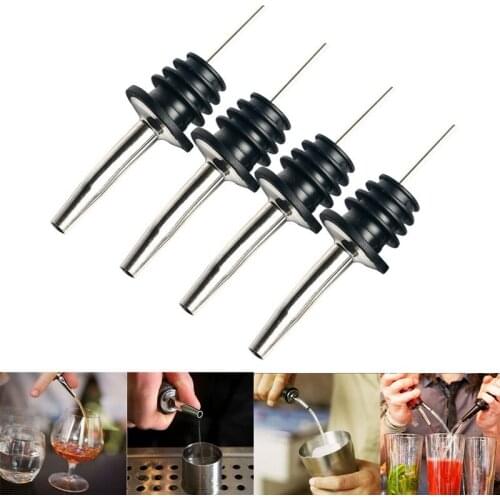 3/2/1pcs Stainless Steel Wine Bottle Pourer Liquor Spirit Pourer Oil Cork Bartender Wine Accessories Bar Accessories Wine Pourer