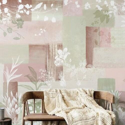 3D Nordic style American Pastoral pink wallpaper abstract bedroom background wall popular decorative murals papel DE parede