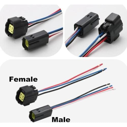 10/50/100set/lot 4 Pin/Way Female Male Oxygen Sensor Waterproof Electrical Connector Plug Housing For KIA