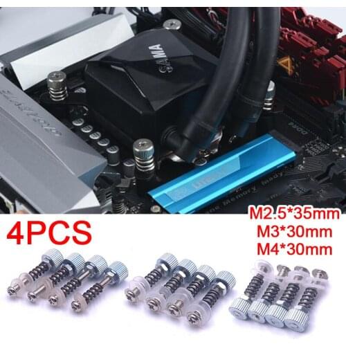 4Pcs Iron Fixed Screws For CPU GPU Graphics Card PC Computer Water Cooling Block Screws Adapter