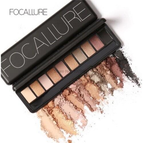 By ems or dhl 50pcs Focallure Ten Colors Eye Shadow Makeup Shimmer Matte Eyeshadow Earth Color Eyeshadow Palette