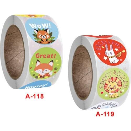 500pcs teachers use cartoon animal patterns to reward childrens stationery stickers personalized office decoration stickers