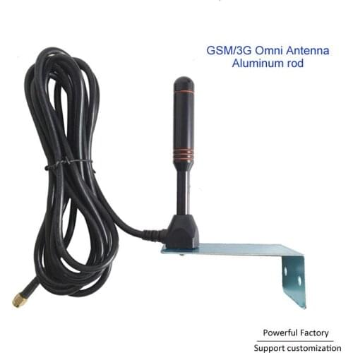 GSM GPRS 3G No Magnetic Antenna with L bracekt SMA connector 900/1800/2100Mhz RG58 cable 3 m feeder SMA male pin connector 1PCS