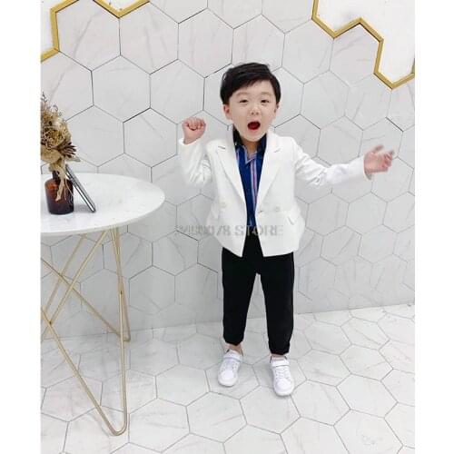Boys Blazer Jacket Gentleman Kids Violin dance show performence Jacket Children Formal Wedding Birthday Party Jacket