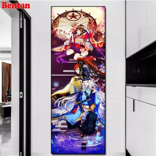 Large 5D Diamond Painting Classic japan anime boy and girl Mosaic Rhinestone Kits DIY Diamond Embroidery Amazing artworks