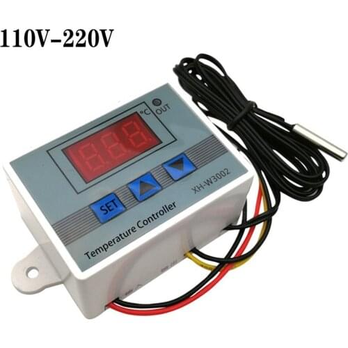 XH-W3002 W3002 LED Digital Thermoregulator Thermostat Temperature Controller Control Switch Meter AC 110V-220V DC 24V DC 12V