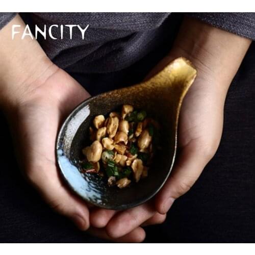 FANCITY Japanese creative ceramic small bowl snack bowl small dish bowl sauce bowl household dessert bowl sushi octopus bowl