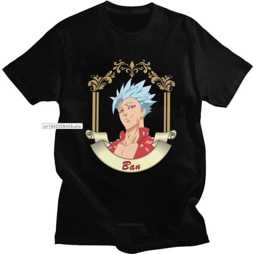 Seven Deadly Sins Tshirts Men Cotton Awesome Nanatsu No Taizai T Shirt Short Sleeved Japanese Manga Anime Ban Tee Top Tshirt