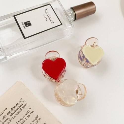 Korean Cute Heart Hair Clip Claw Clamp for Women Girls Kids Hairpin Crab Headband Hair Gift Accessories Headwear