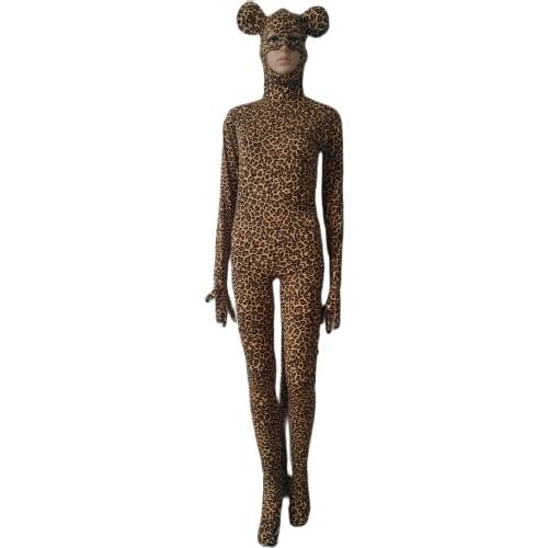 Halloween cosplay costume anime animal Leopard Tiger Zebra pattern tights jumpsuit Bodysuit Zentai Suits Fancy